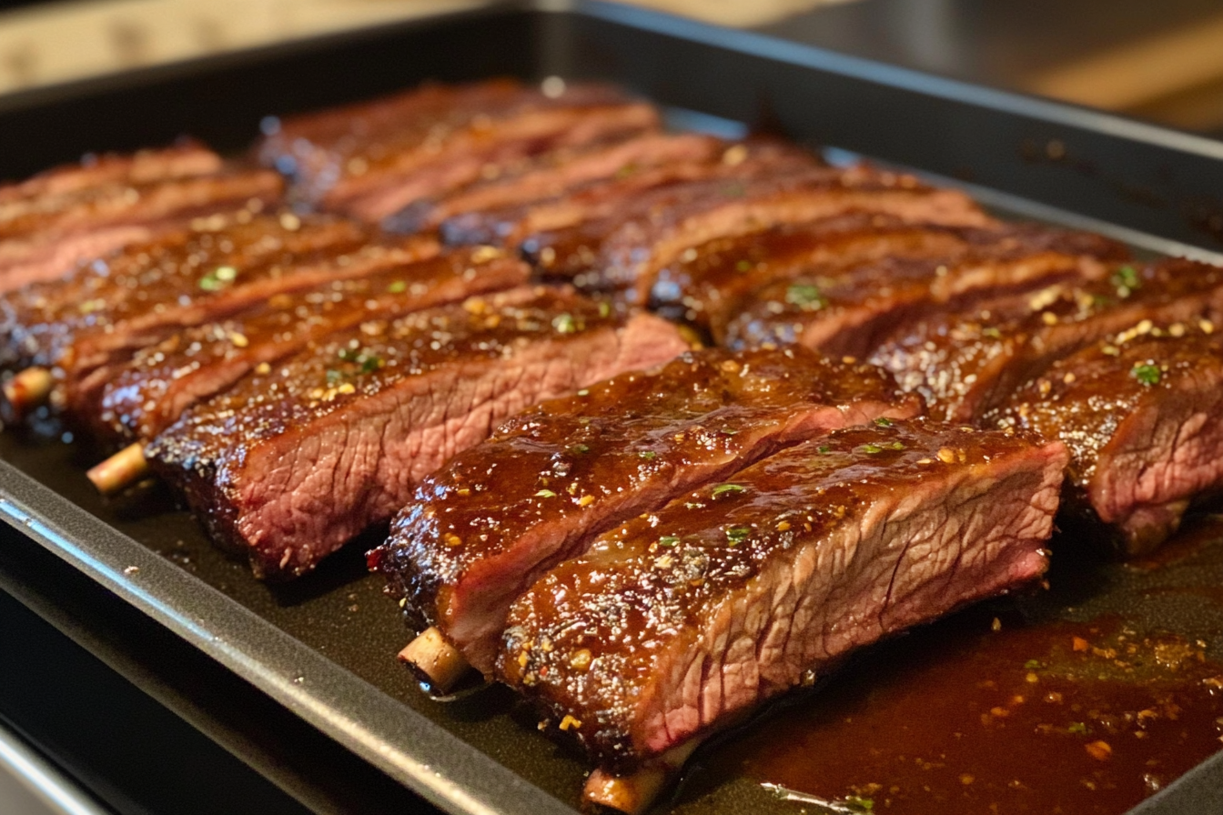Costelas de carne bovina assadas