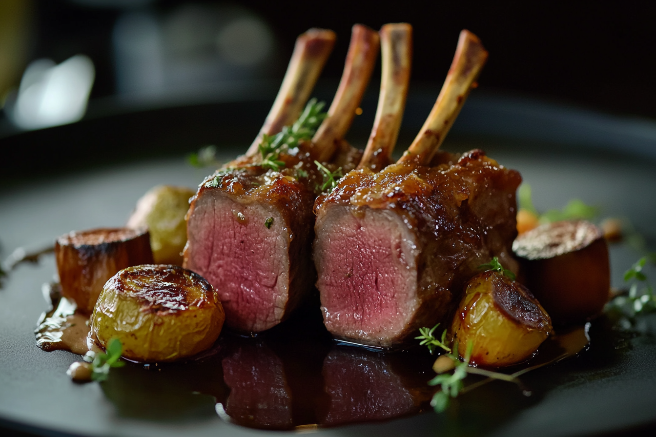 Costeletas de cordeiro ao mel