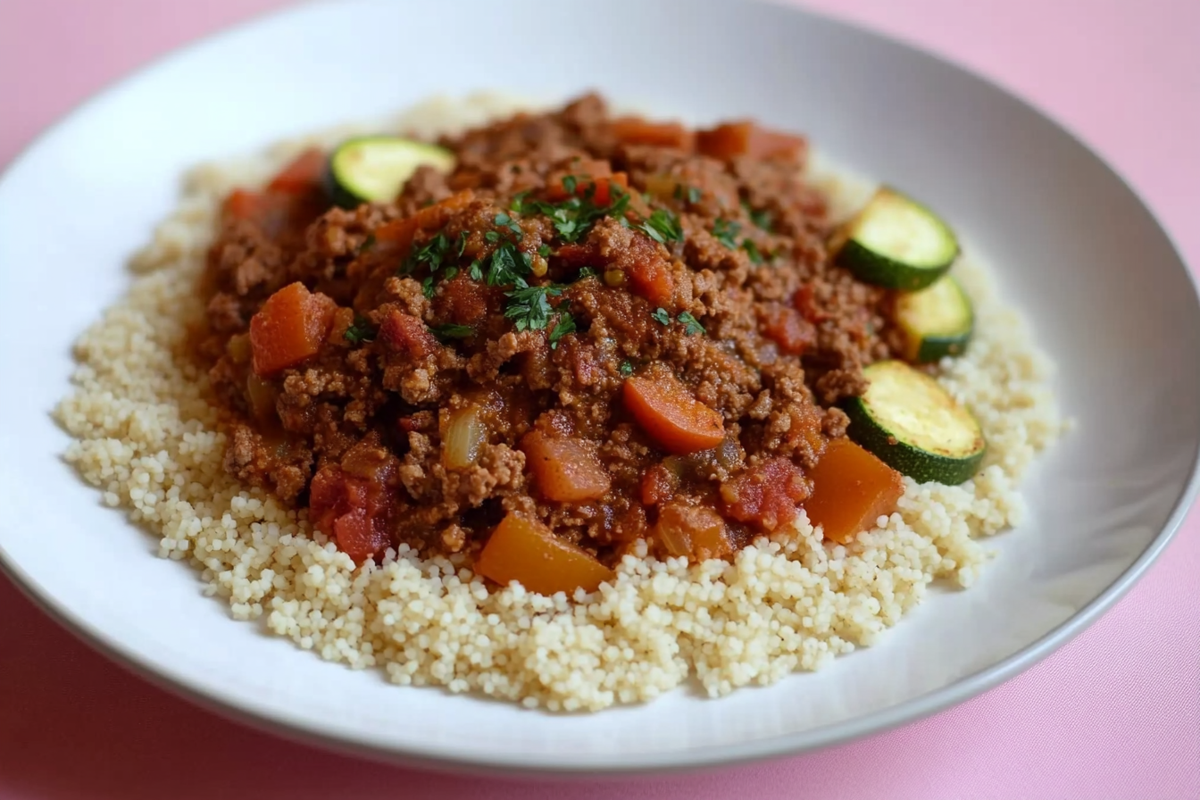 Cuscuz com Carne Moída