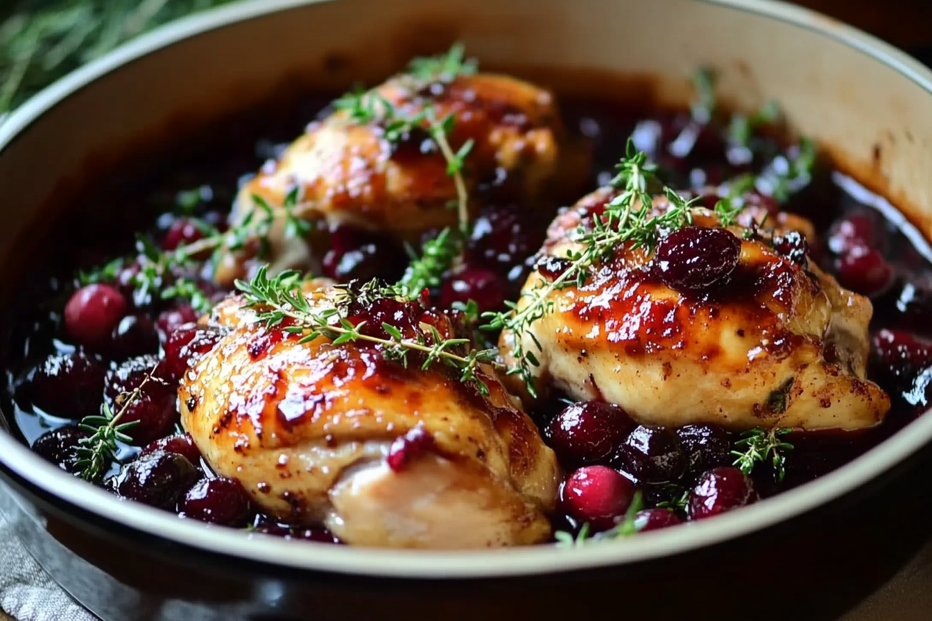 Frango com Molho de Cranberry