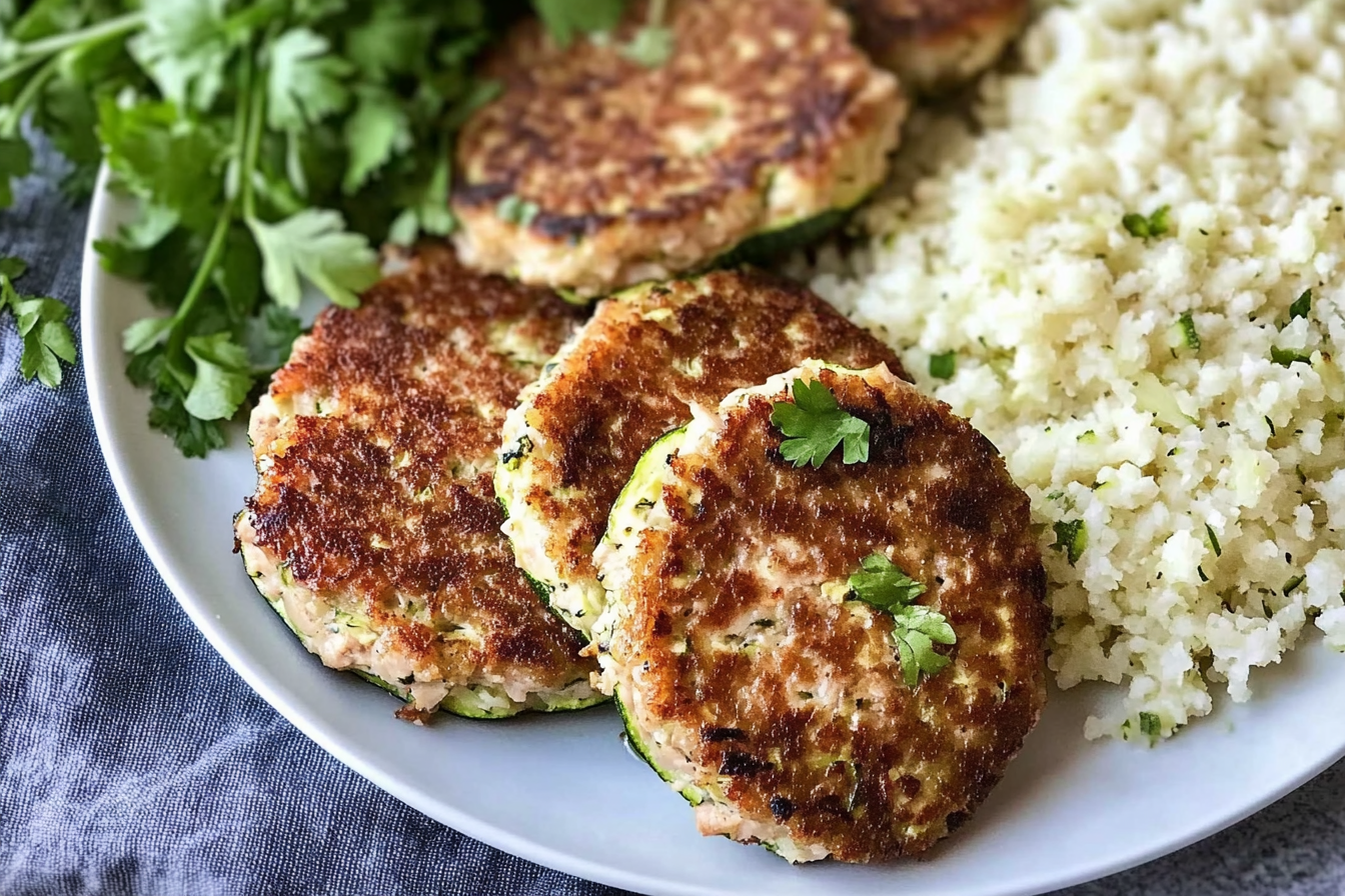 Hamburguesas de Atum e Abobrinha