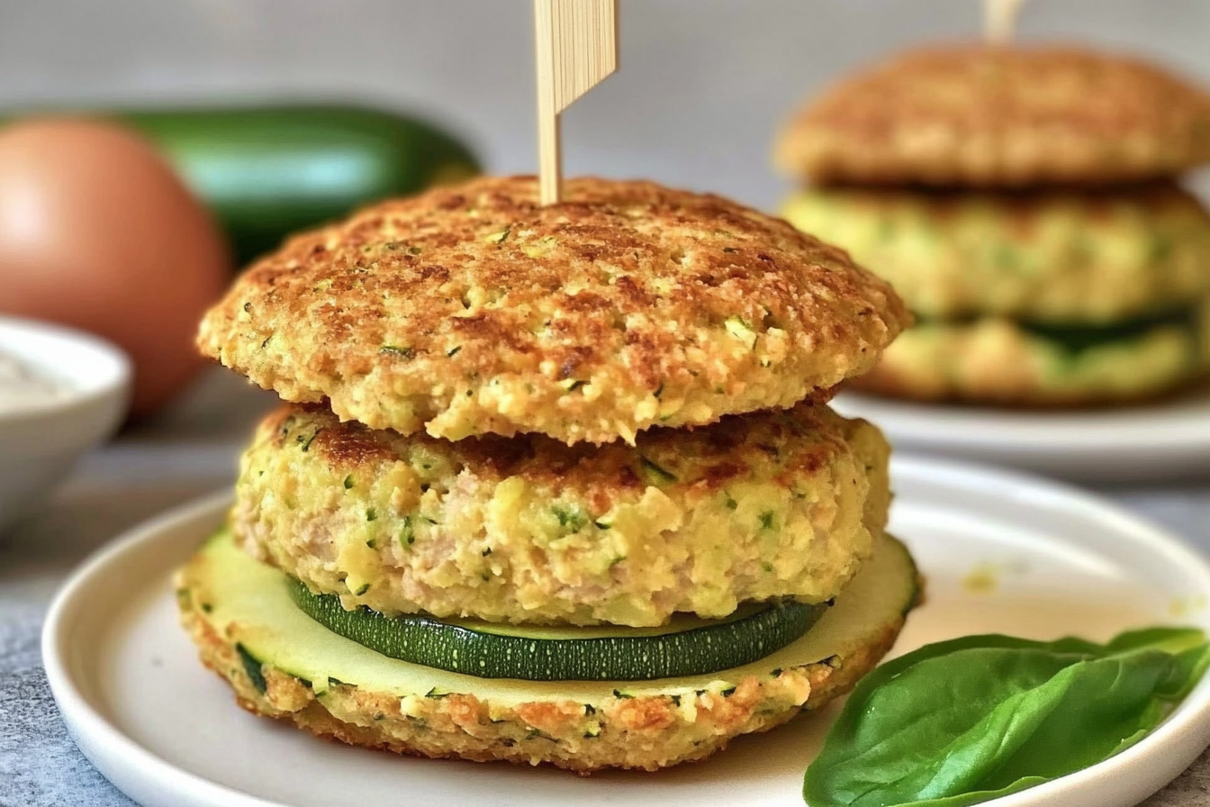 Hamburguesas de batata e atum