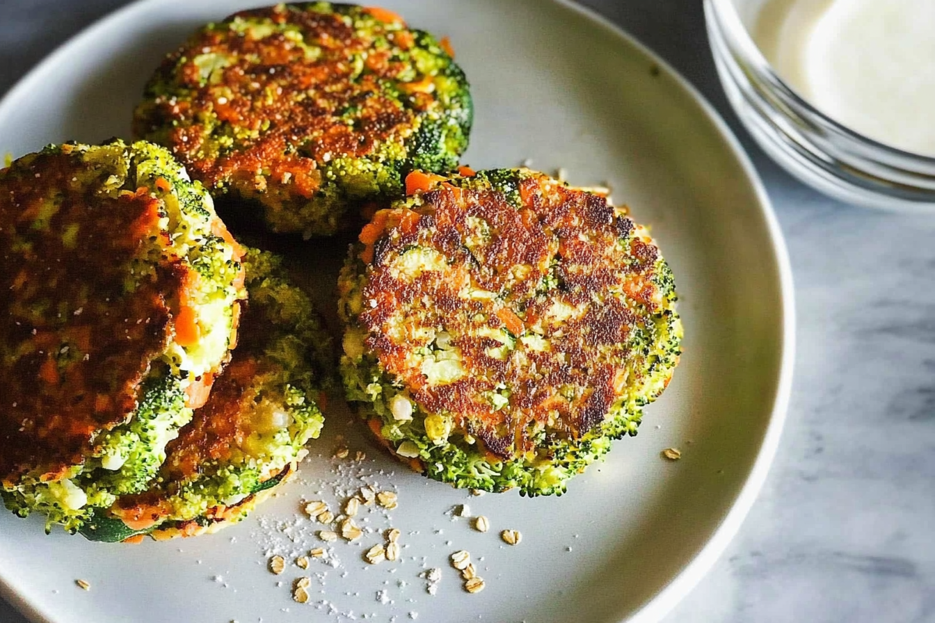 Hamburguesas de brócoli e cenoura