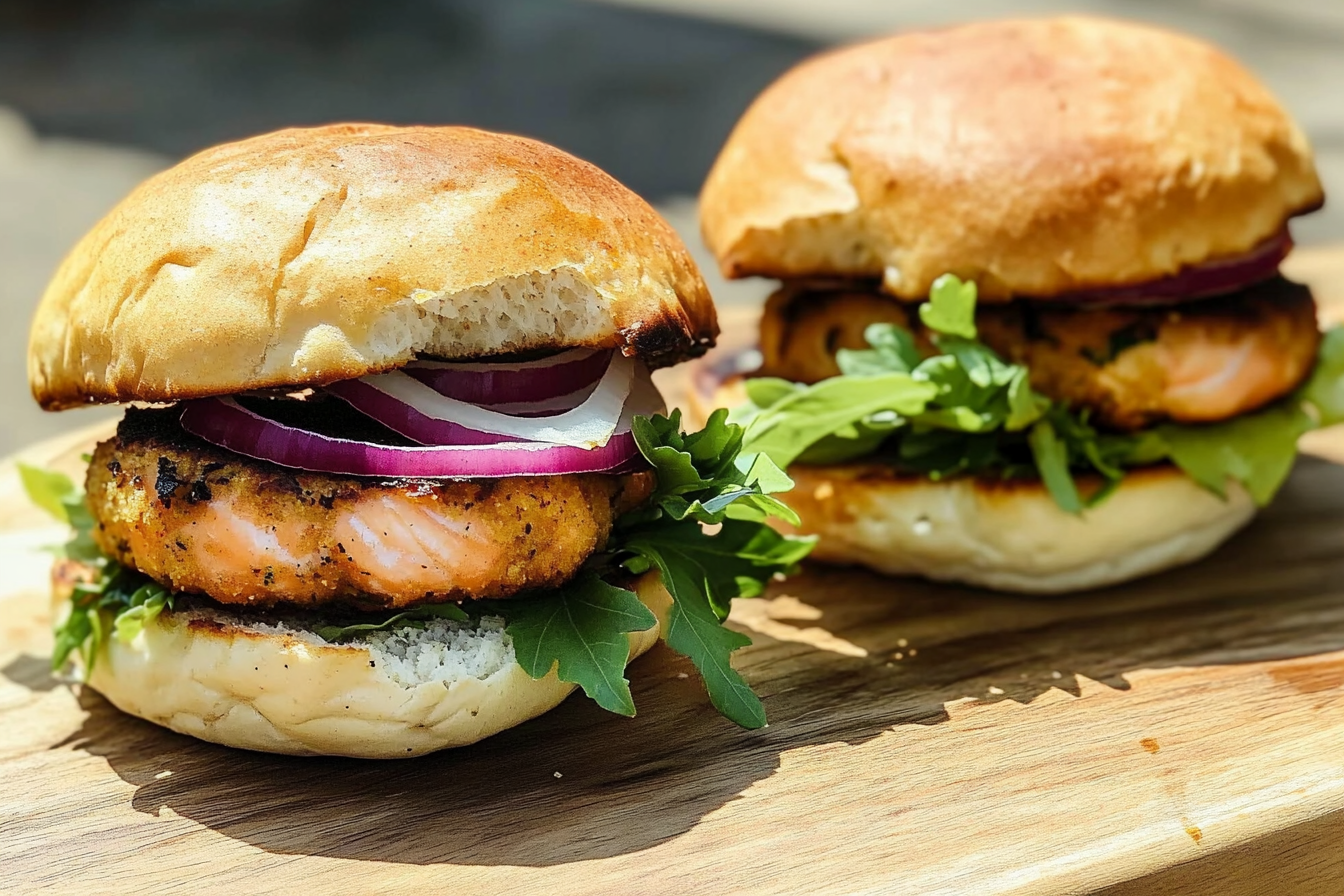 Hamburguesas de salmón fáciles