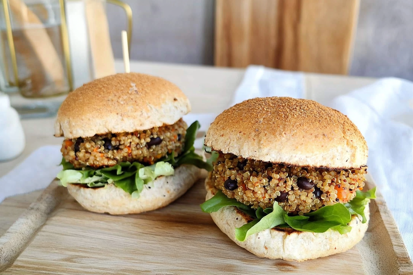 Hamburguesas vegetales de quinoa