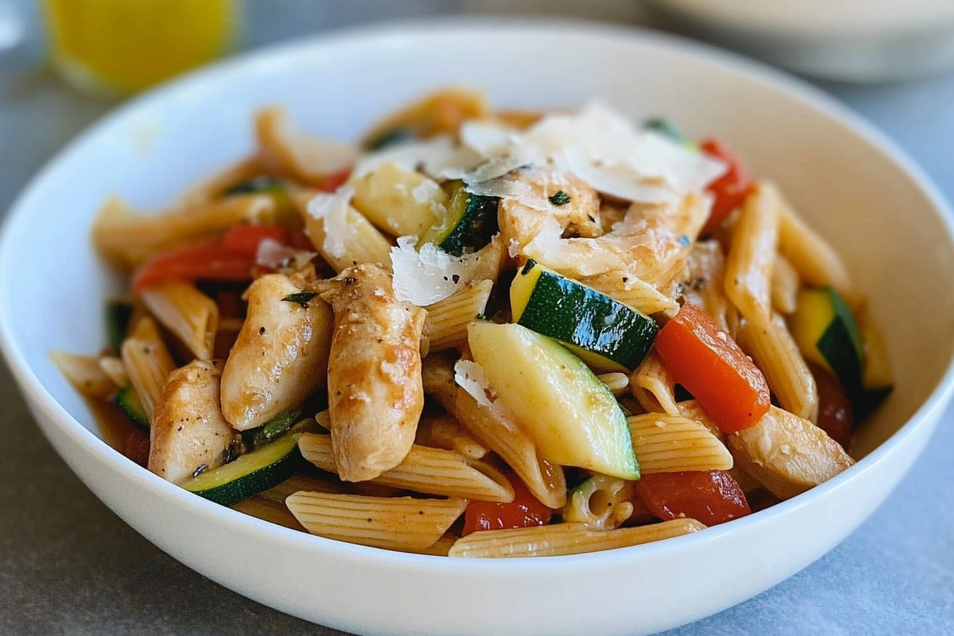 Massa Integral com Frango e Legumes