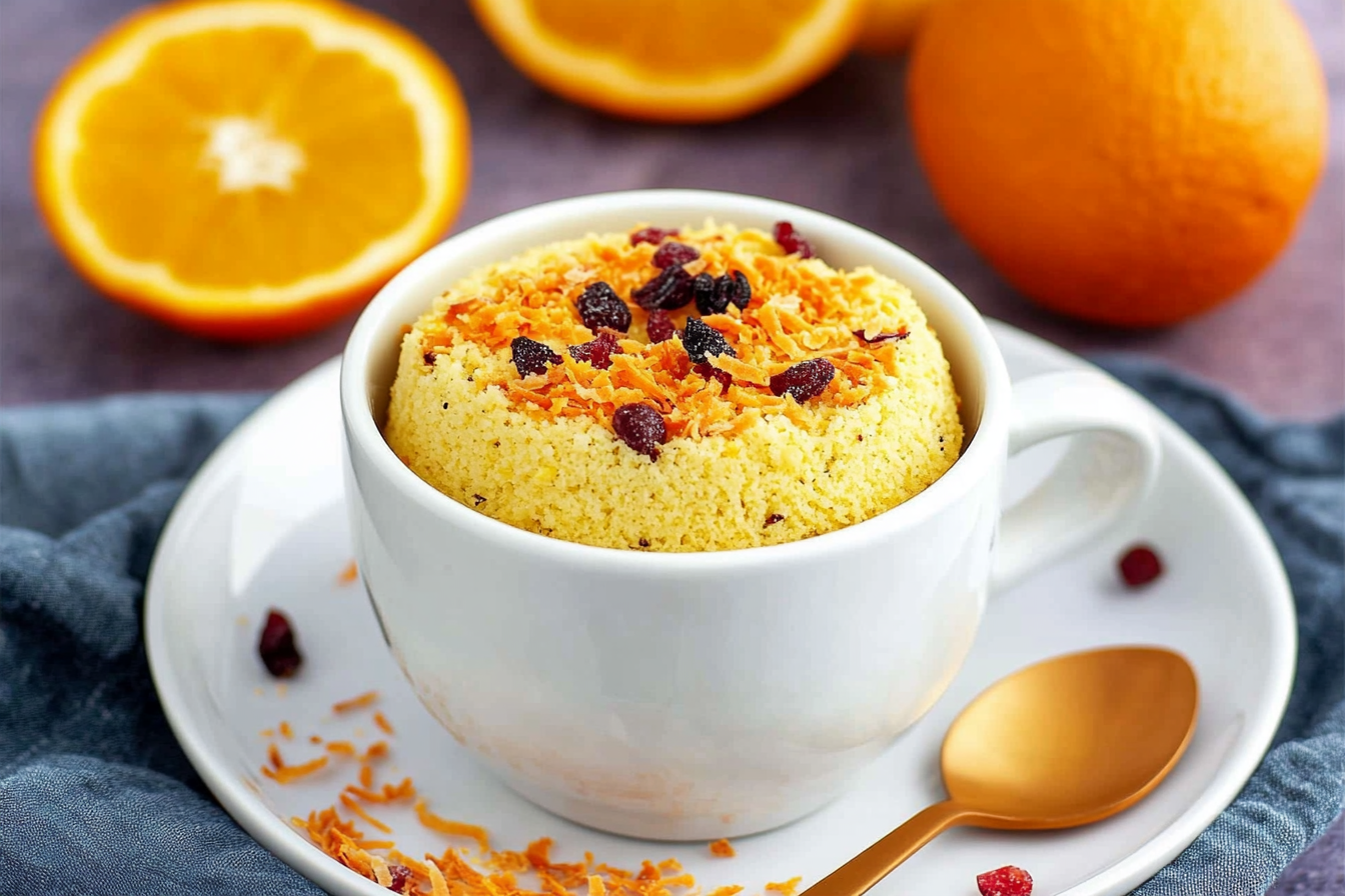 Mugcake de Laranja e Coco