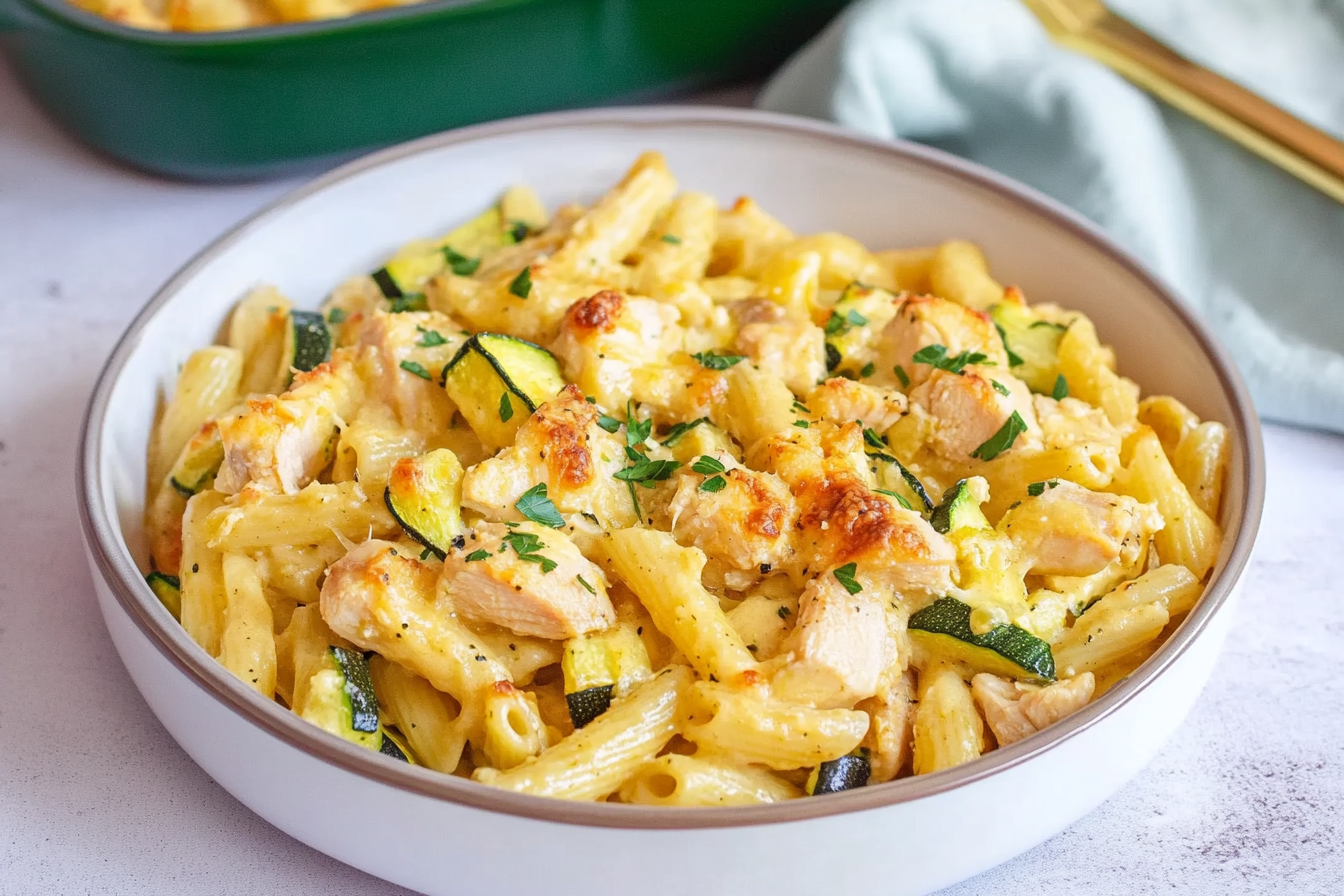 Pasta com Frango e Abobrinha
