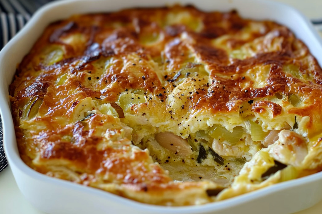 Pastel de Frango com Cebola