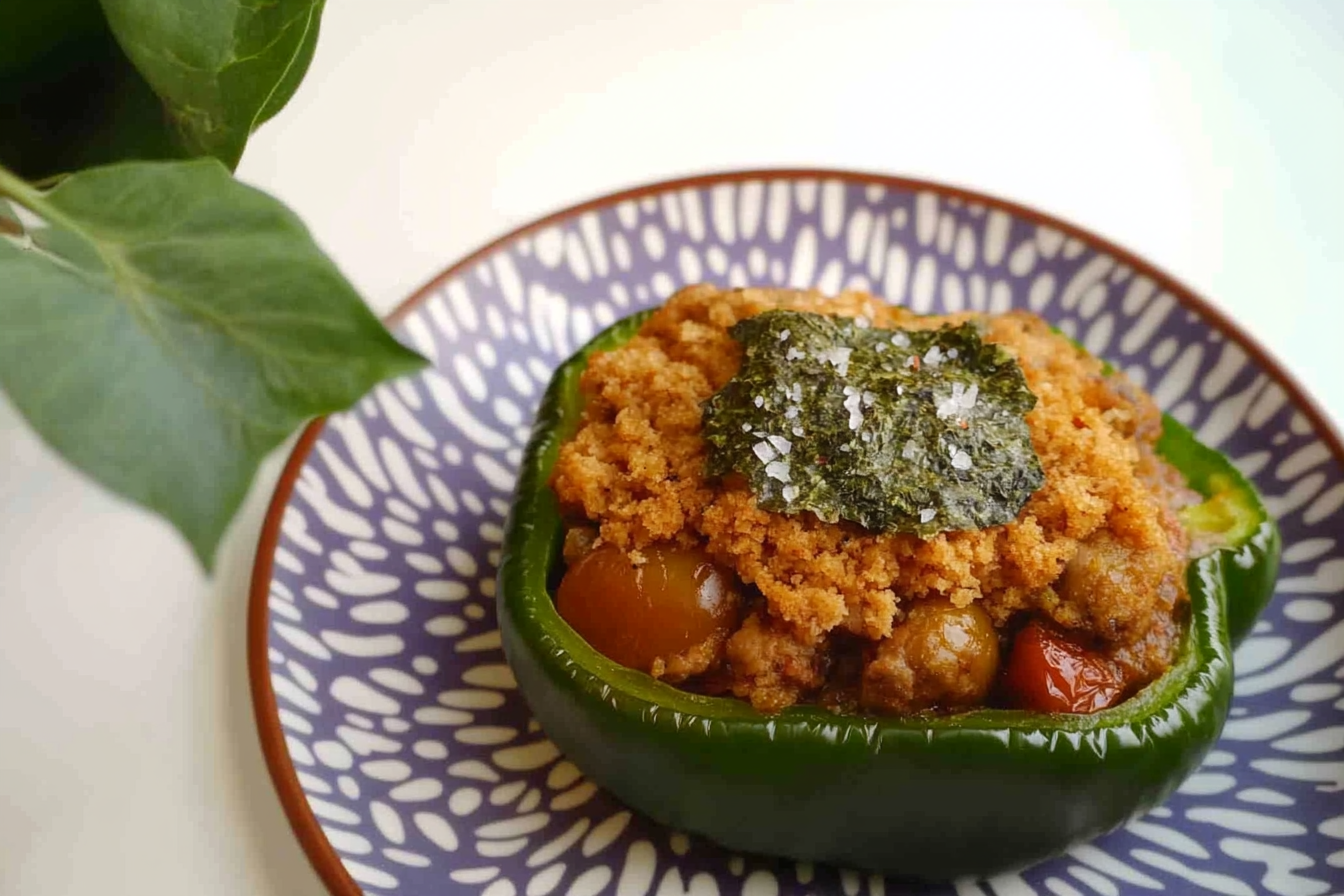 Pimentão Verde Recheado com Carne