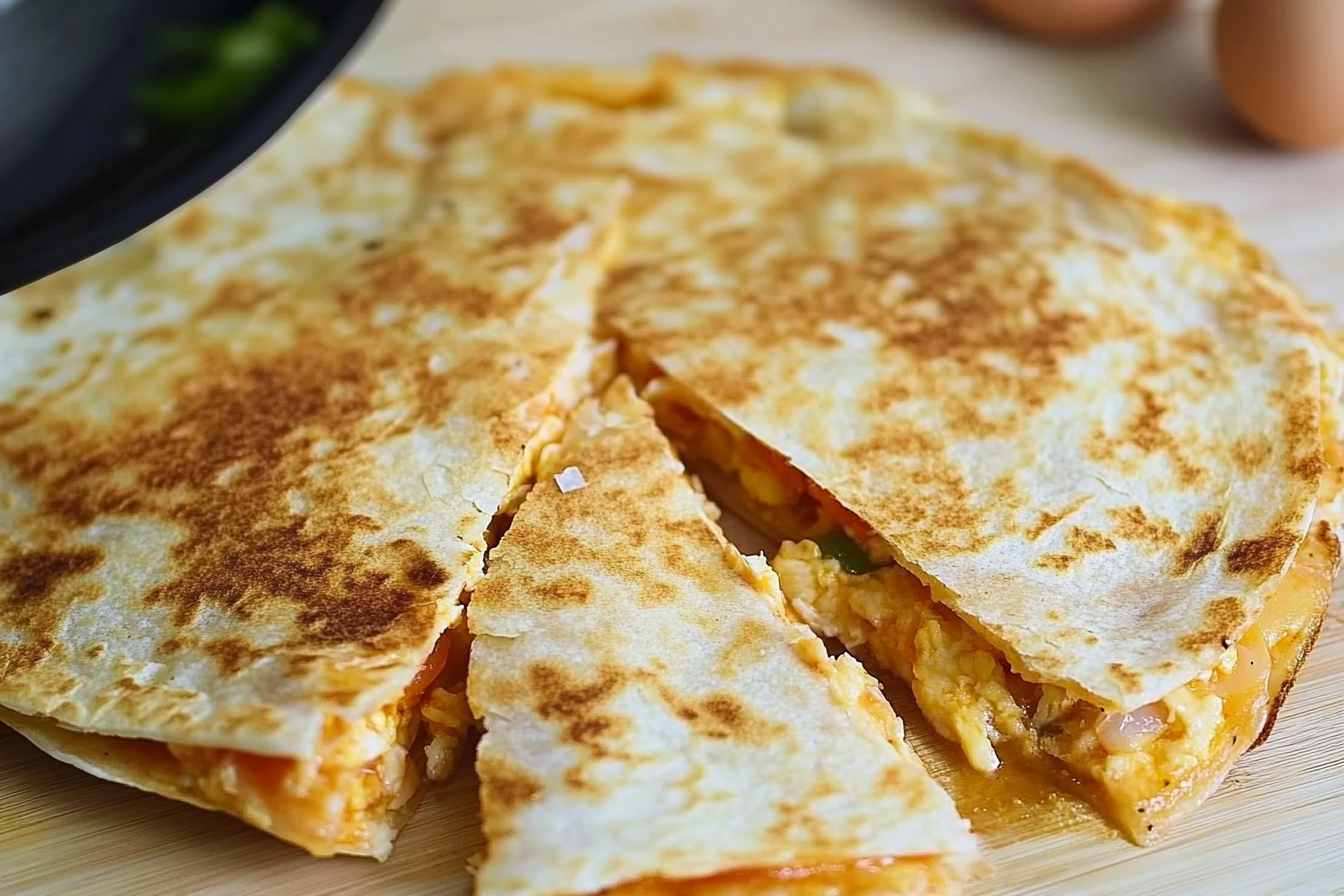 Quesadillas de pollo e ovo