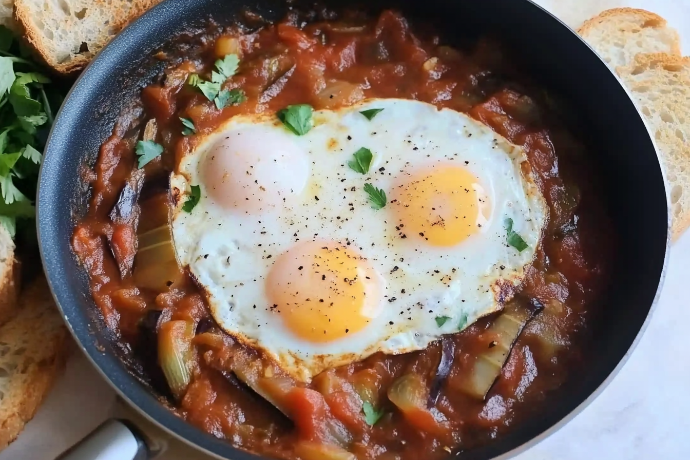 Refogado de berinjela com tomate