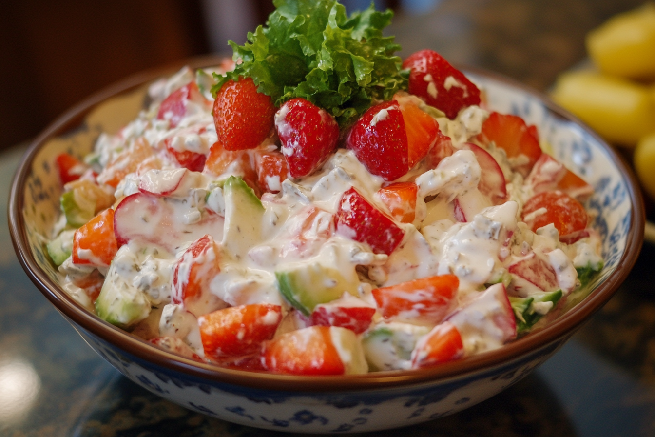 Salada Ambrosia com Molho Cremoso
