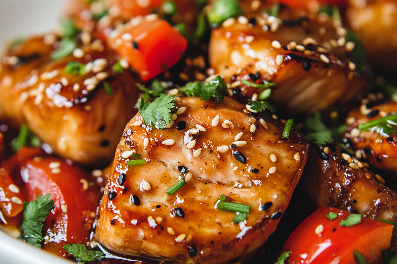 Salmão Frito com Soja