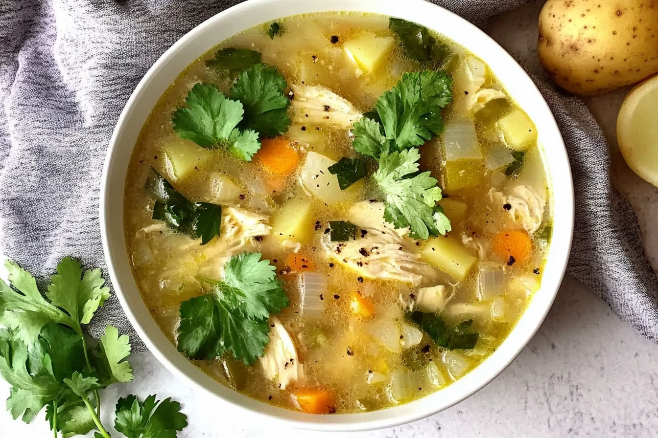 Sopa reconfortante de pollo