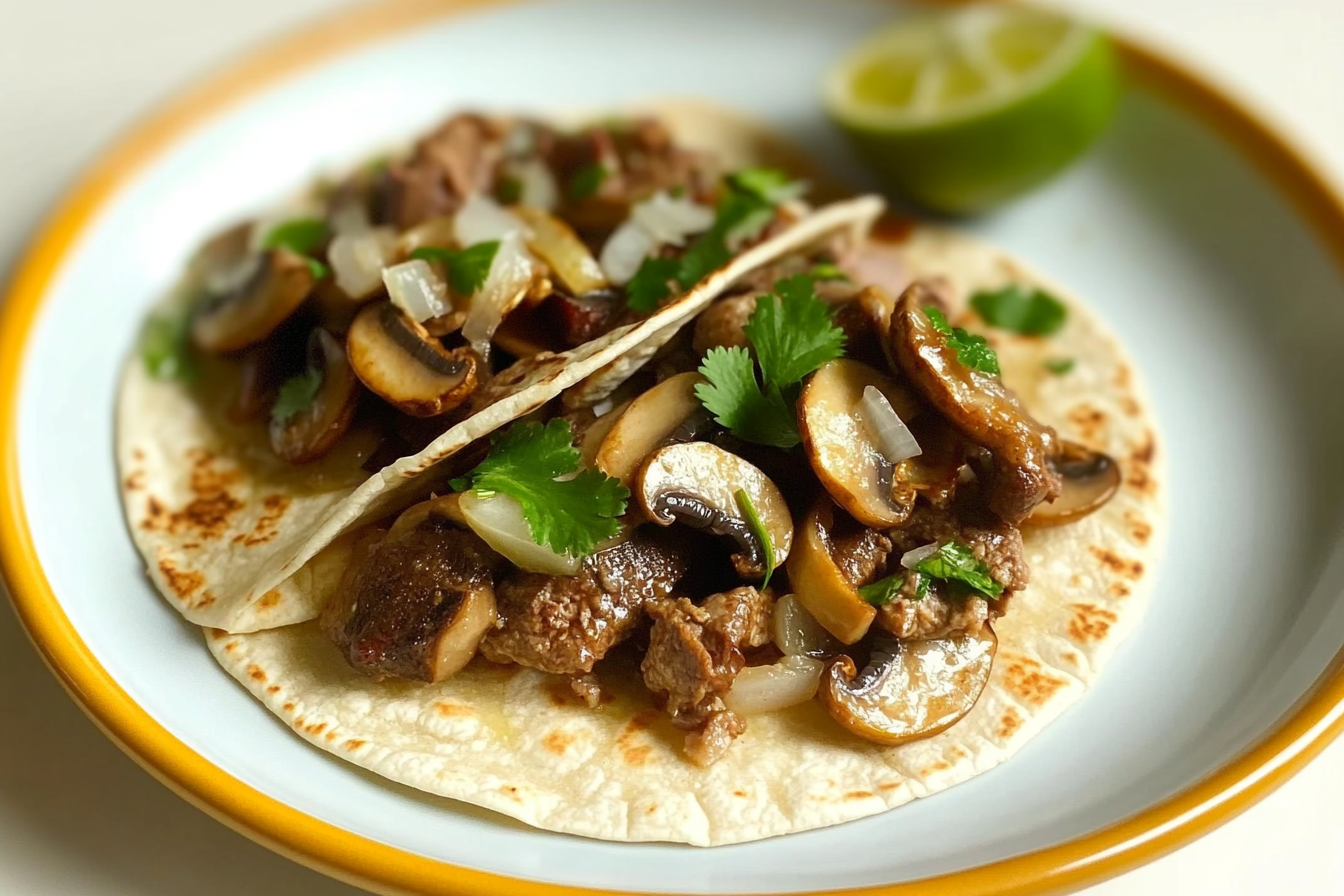Tacos de Carne com Champignons