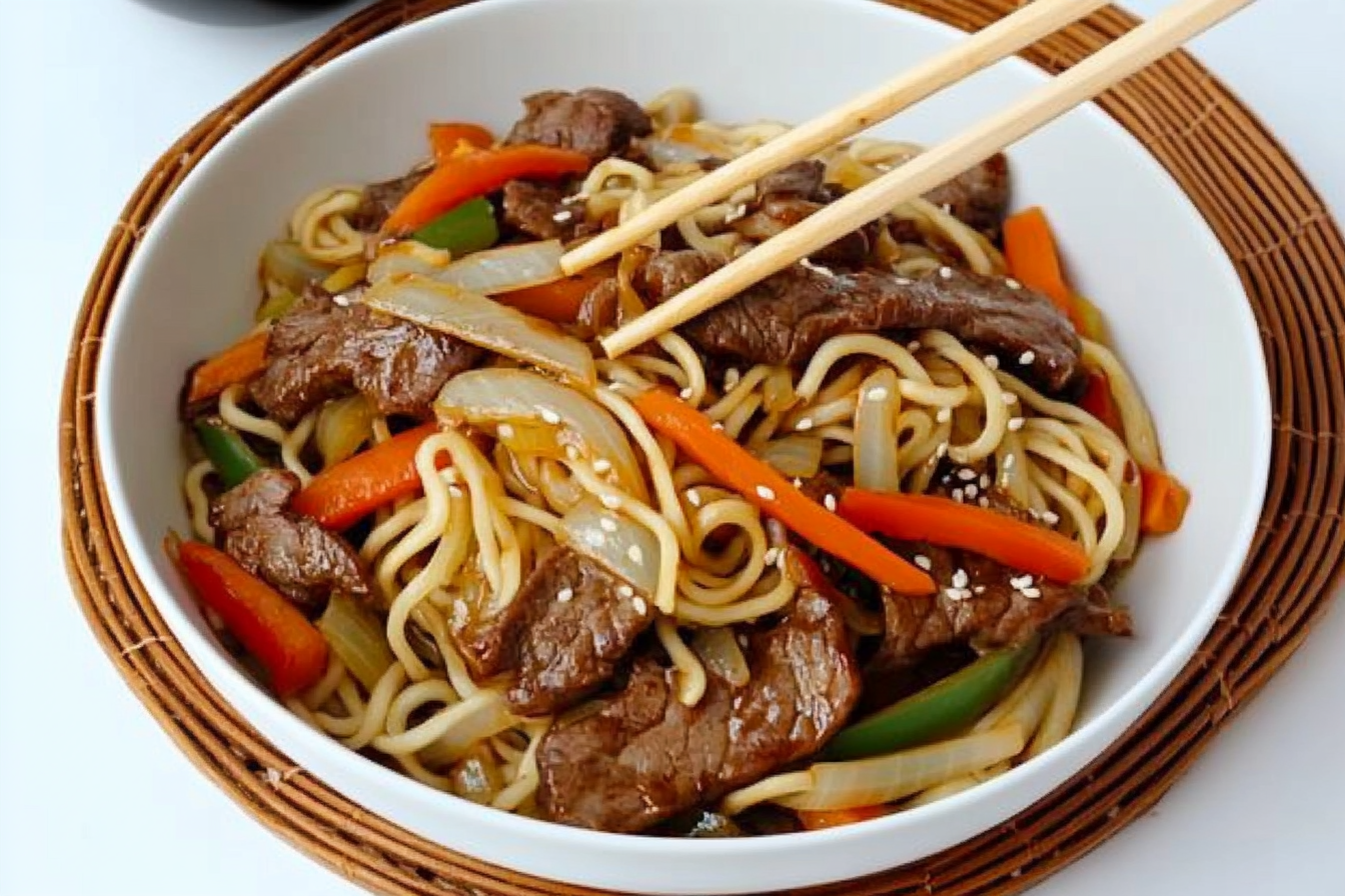 Tigela de Noodles com Carne