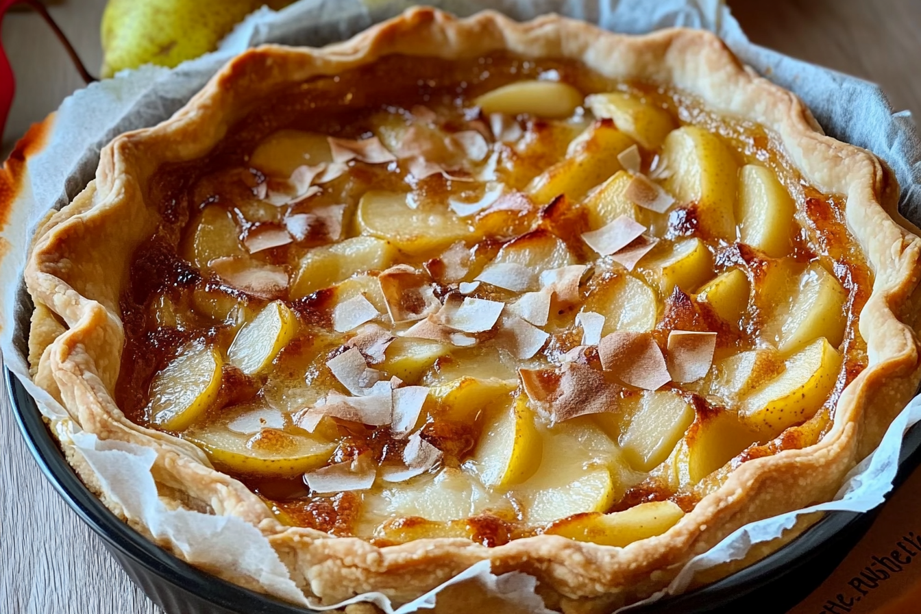 Torta de peras com queijo