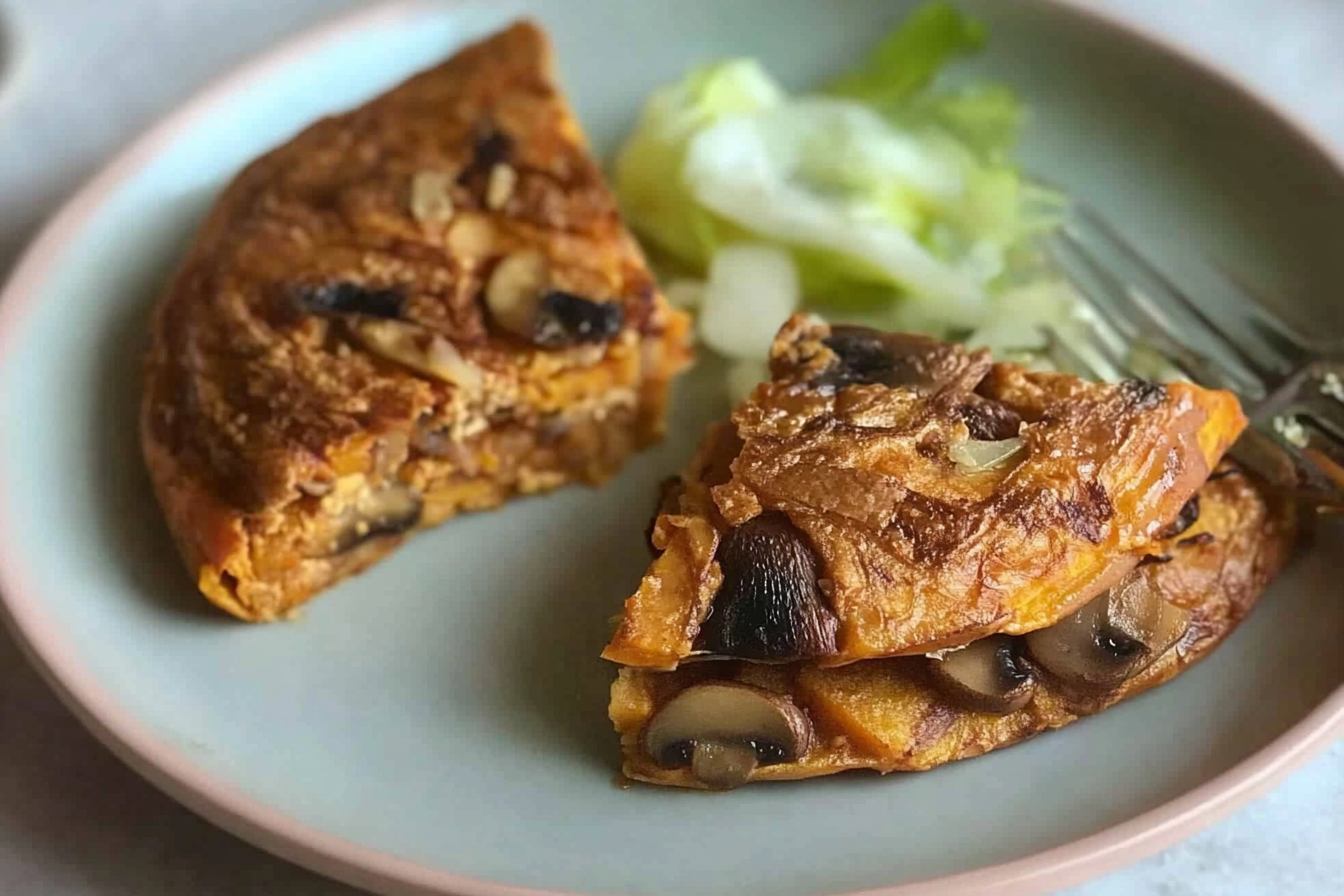 Tortilha de batata com champignons