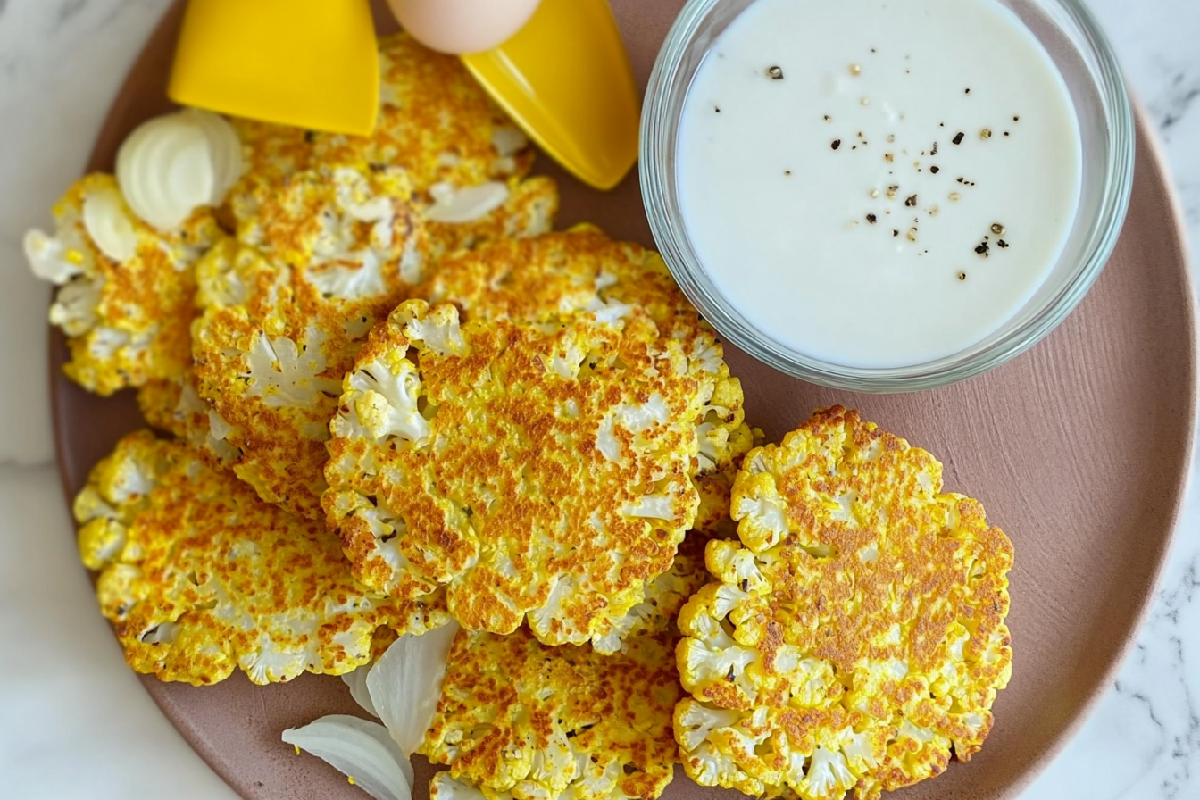 Tortitas de coliflor al curry