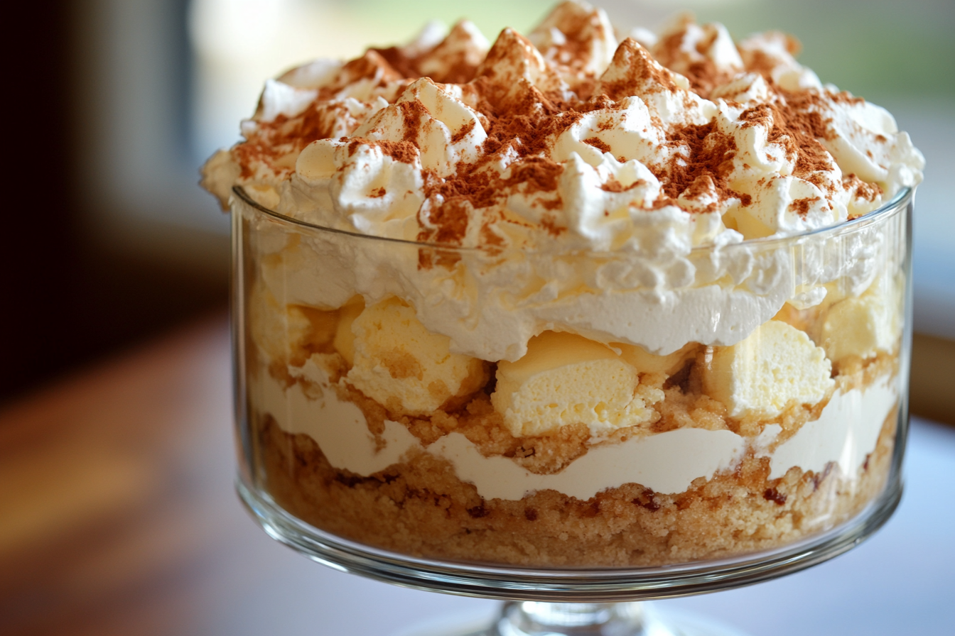 Trifle de Eggnog e Ambrosia