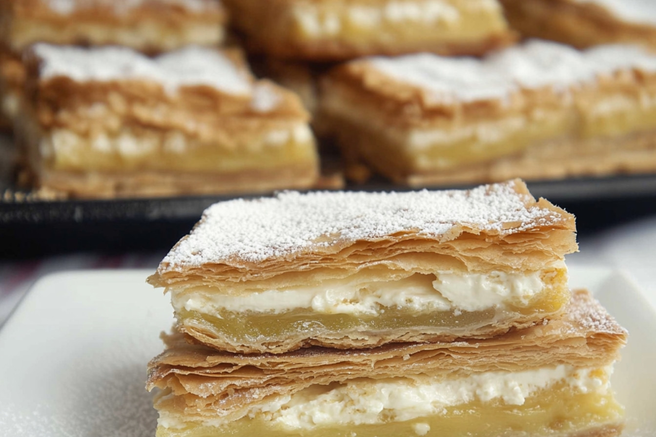 Milhojas de creme pâtisserie